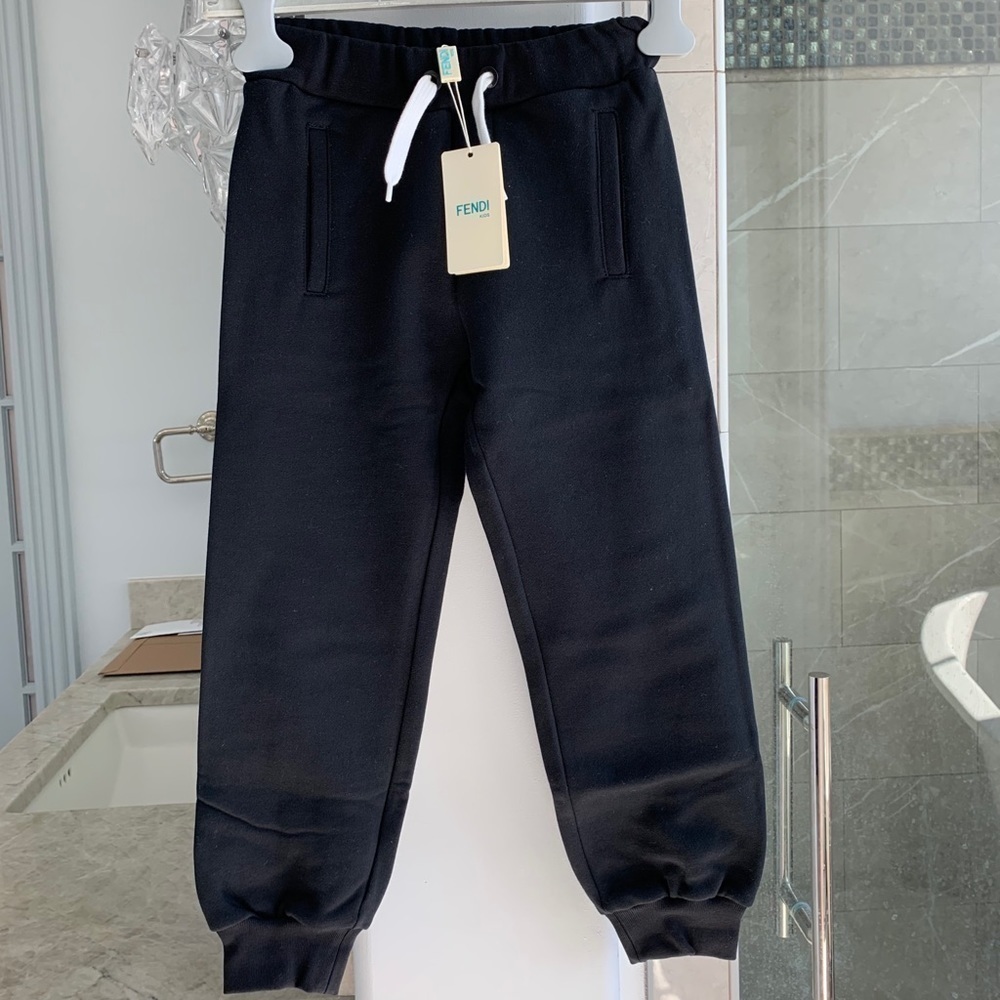 Fendi Kids FF logo patch track pants: UNISEX - Picture 1 of 12